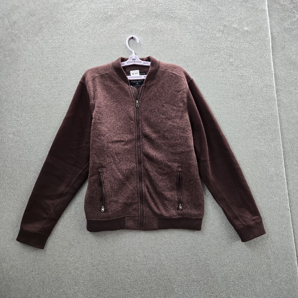 VINTAGE Abercrombie & Fitch Men Jacket‎ XL Brown Varsity Bomber Quilted Lined